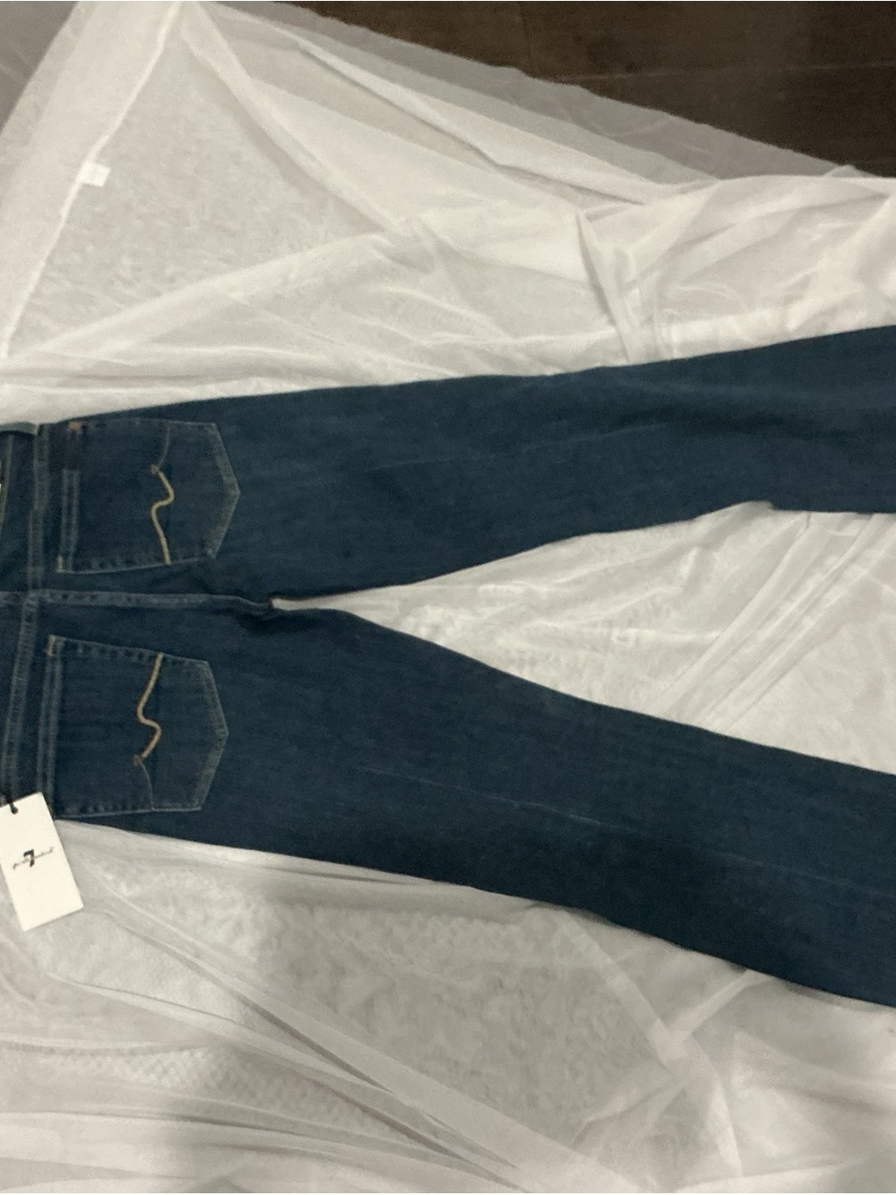 7 For All Mankind Deep Indigo Skinny Jeans Size 26